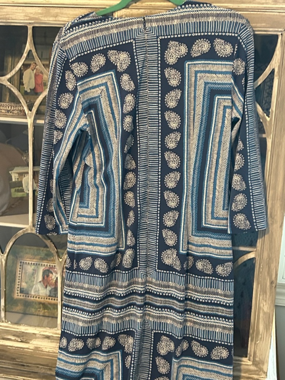 J. McLaughlin Blue Multi-Pattern Dress - Picture 5 of 8